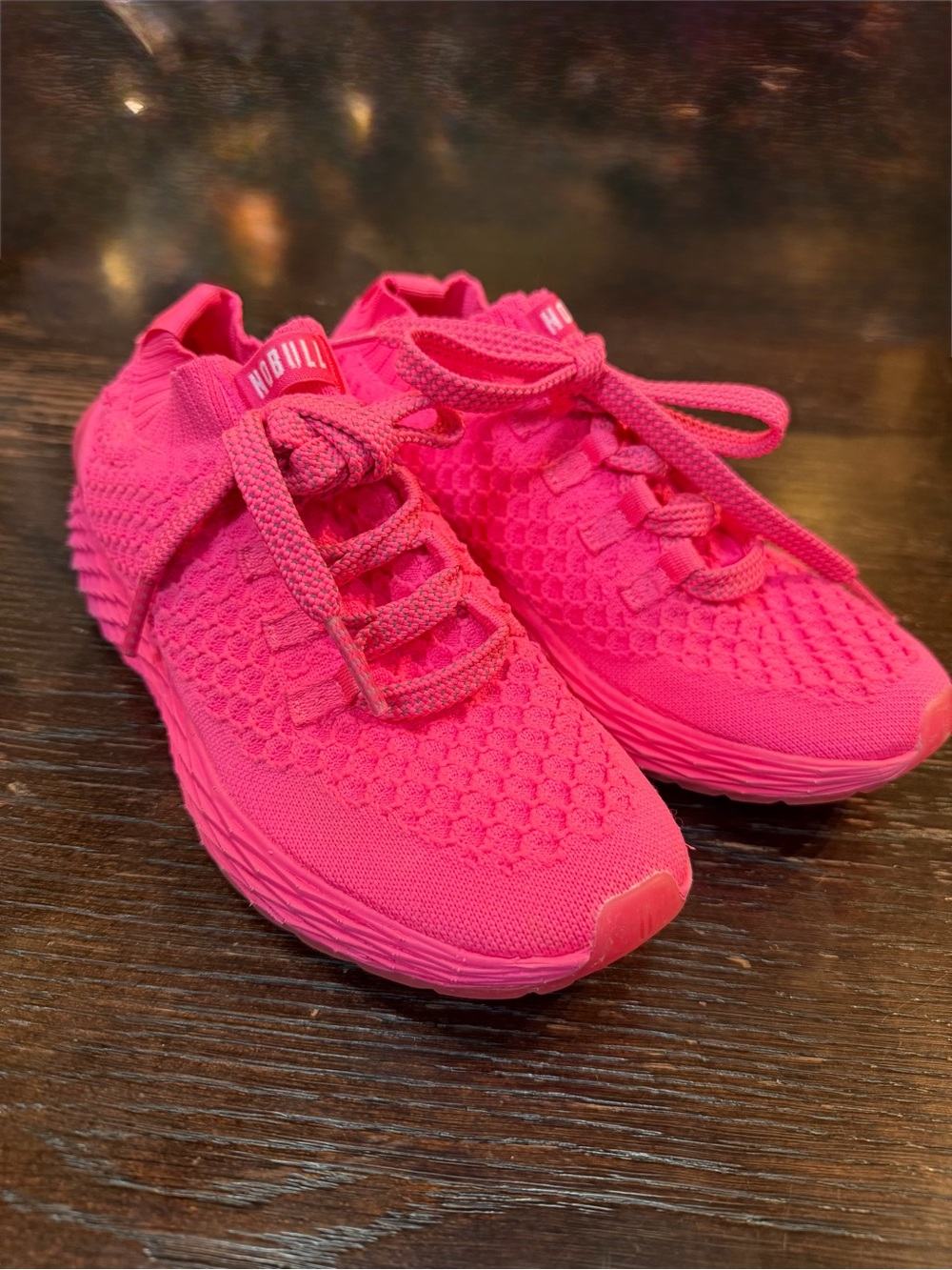 NOBULL Hot Pink Knit runner Sneaker 6.5